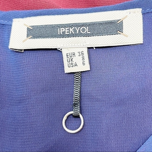 IPEKYOL Women’s Colorblock Short Sleeve Blouse - Picture 6 of 6